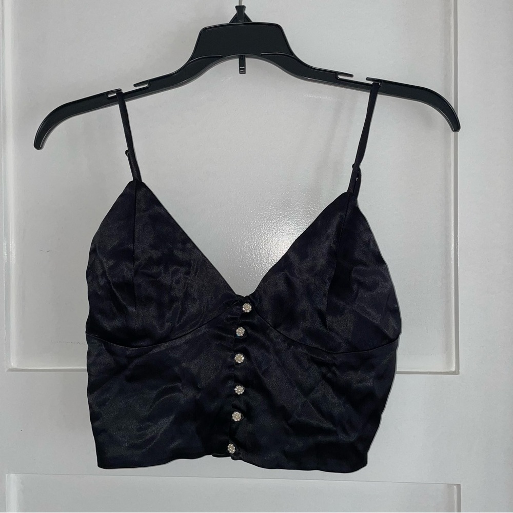 NWT Zara silk crop top